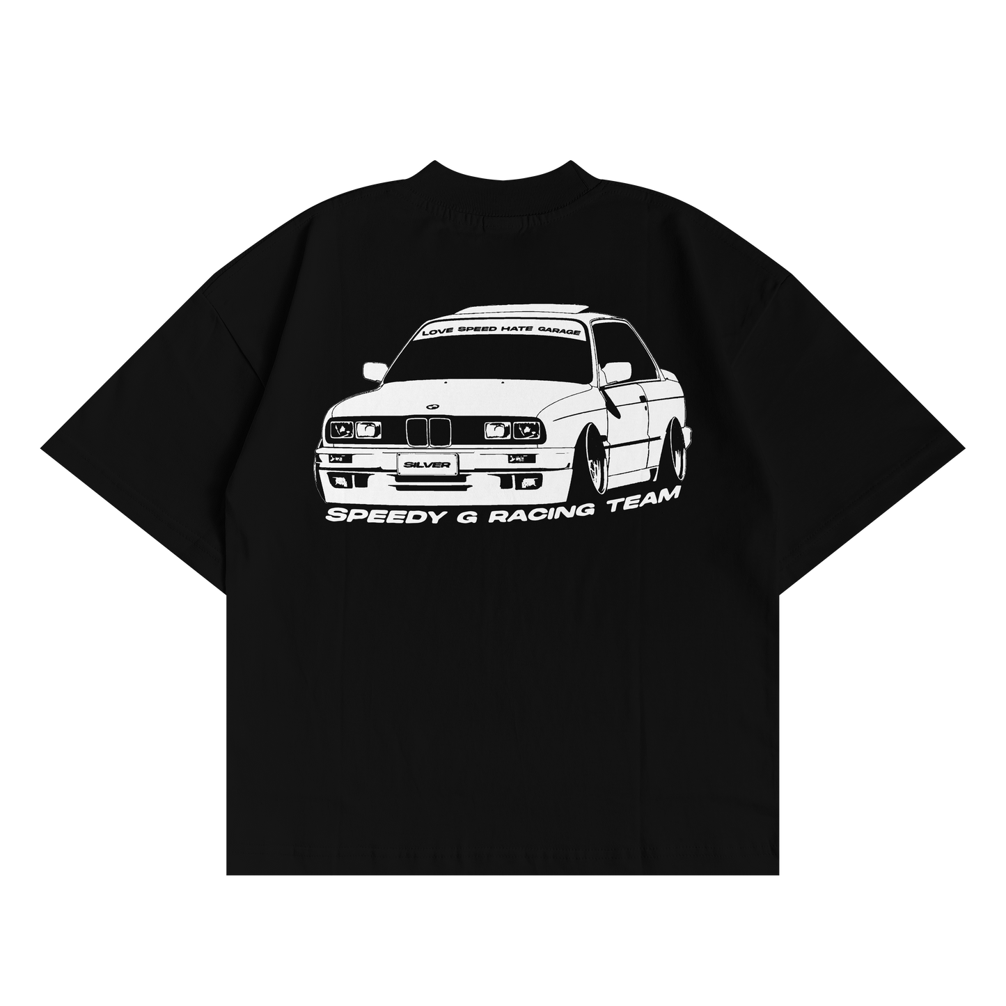 SPEEDY G RACING TEE IN BLACK