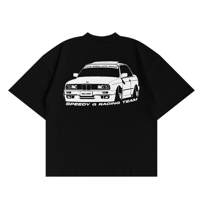 SPEEDY G RACING TEE IN BLACK